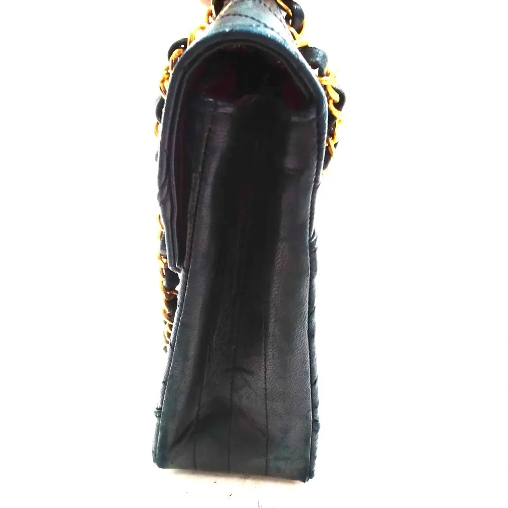 CHANEL CC Single Flap Quilted Lambskin Leather  Bag - Picture 9 of 15